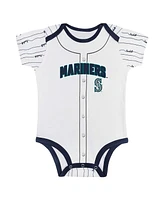 Outerstuff Newborn Infant Gray/White Seattle Mariners Play Ball Bodysuit Set 2-Pack