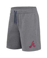 Fanatics Men's Heather Gray Atlanta Braves Logo Shorts