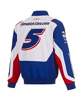 Jh Design Men's Royal/White Kyle Larson HendrickCars.com Full-Snap Twill Uniform Jacket