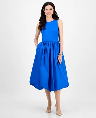 I.n.c. International Concepts Petite Bubble-Hem Midi Dress, Exclusively at Macy's