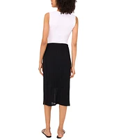 Vince Camuto Women's Pull-On Side-Slit Midi Skirt