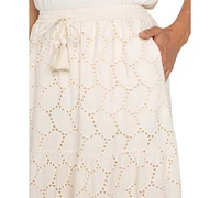 Liverpool Los Angeles Women's Cotton Eyelet Maxi Skirt