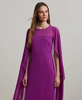 Lauren Ralph Lauren Women's Cape Georgette Gown