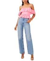 1.state Women's Off-The-Shoulder Ruffle Top