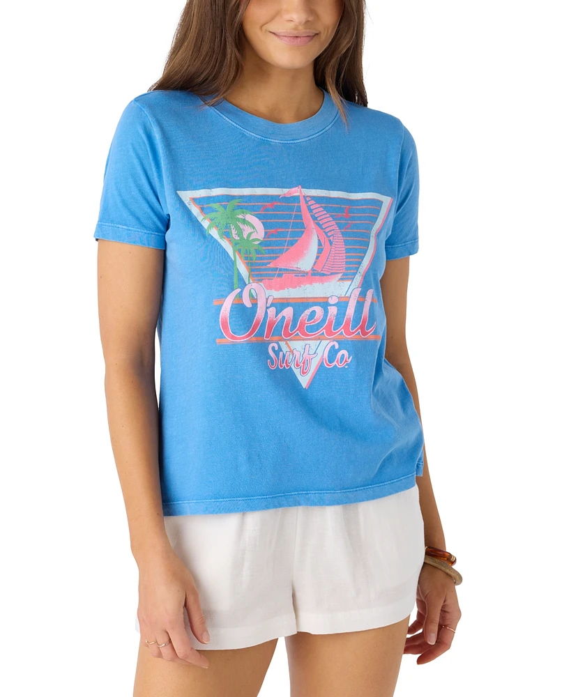 O'Neill Juniors' Sunset Seeker Graphic Print Cotton T-Shirt