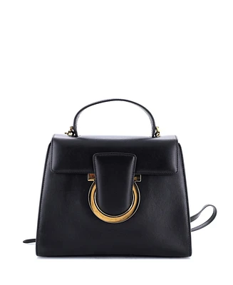 Pre-Owned Salvatore Ferragamo Medium Thalia Top Handle Flap Bag Leather