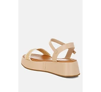 Anglong Raffia Flatform Sandals