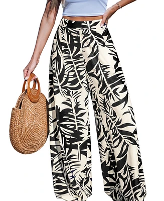 Cupshe Women's Tropical Floral Wide Leg Pants