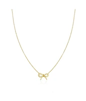 The Lovery Gold Bow Necklace 14K Gold 18 inches