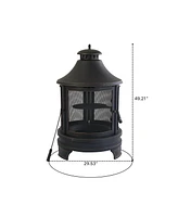 Garden Metal Outdoor heating furnace for backyard 2 in 1 Fire Pit for Outdoor