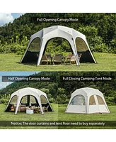 Naturehike Cloud Bounder Hexagonal Pop up Canopy Gazebo Tent, Hot Tent with Stove Jack 8-10 Person Camping Tent, 4 Season Tent for Camping