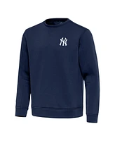 Antigua Men's Navy New York Yankees Relevant Lightweight Pullover Sweatshirt