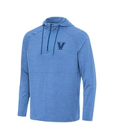 Antigua Men's Heather Powder Blue Villanova Wildcats Spikes Quarter-Zip Hoodie