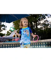 Bluey Baby Boys Upf 50+ Pullover Rash Guard Swim Trunks Outfit Set