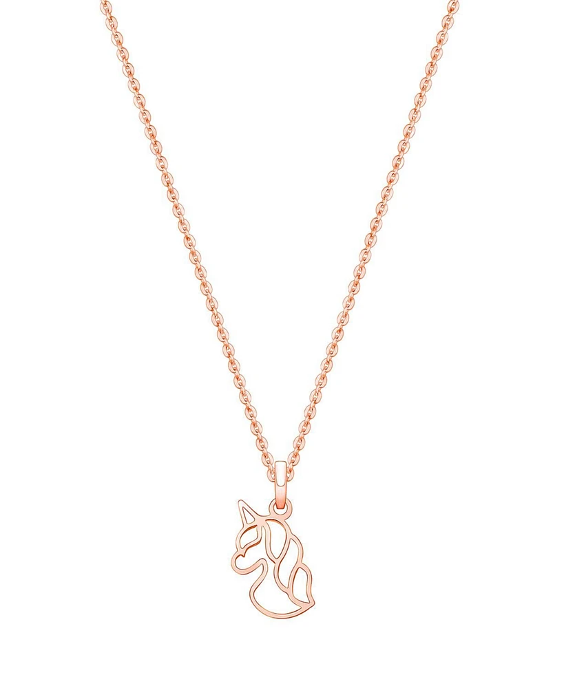 Tiny Blessings Girls Children's 14K Gold Unicorn Dreams 12-14" Necklace