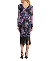 Tadashi Shoji Women's Akilah Floral Blouson Midi Dress