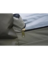 9.8' x 13' Air Glamping Tent: Easy Setup, Waterproof, 4-Season with Hand Pump, Mesh & Chimney (Army Green
