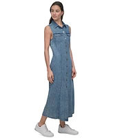 Dkny Jeans Women's Sleeveless Denim Maxi Dress - MFZ