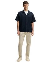 Boss by Hugo Men's Waffle Cotton Relaxed-Fit Shirt