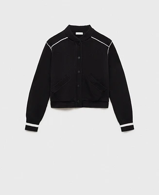 Mango Women's Knitted Bomber Jacket