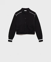 Mango Women's Knitted Bomber Jacket