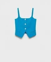 Mango Women's Open Back Suit Vest