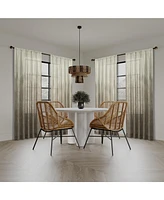 Correo Gradient Ombre Semi-Sheer Rod Pocket Curtain Panel