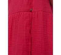 Dkny Jeans Women's Cotton Gauze Sleeveless Mini Dress