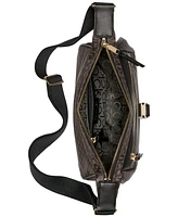Calvin Klein Elora Nylon Mini Signature Top Zipper Crossbody