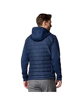 Columbia Men's Navy West Virginia Mountaineers Out-Shield Hybrid Full-Zip Hoodie Jacket