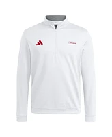 Adidas Men's White Indiana Hoosiers Elevated Quarter-Zip Jacket