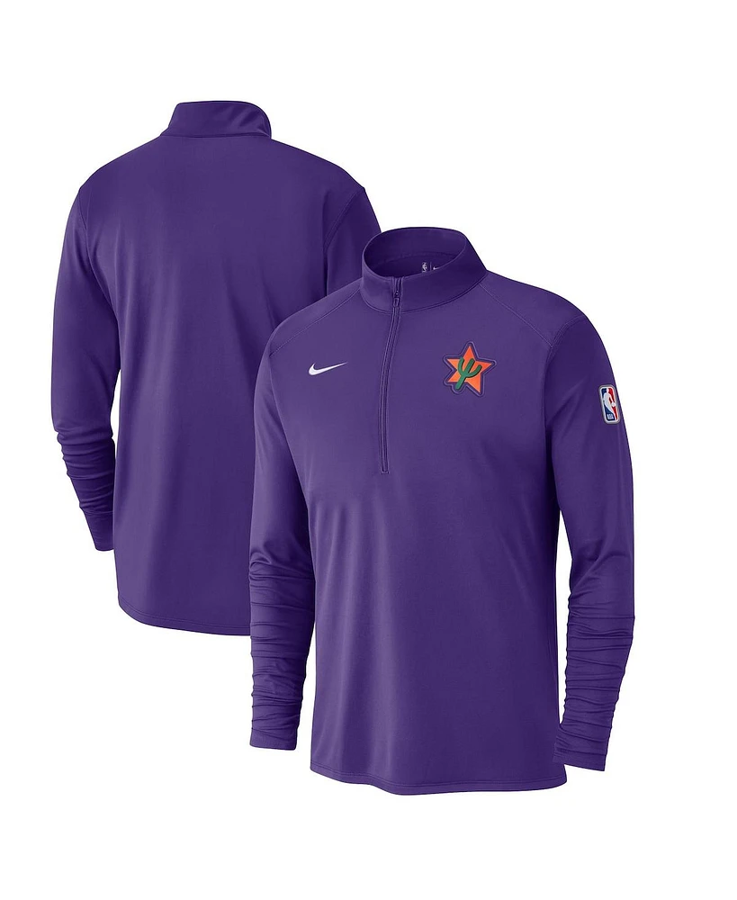 Nike Men's Purple Phoenix Suns 2024/25 City Edition Authentic Coaches Performance Half-Zip Top