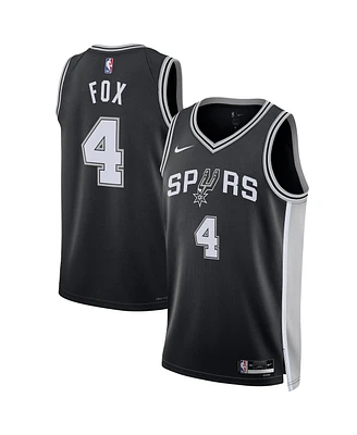 Nike Men's and Women's De'Aaron Fox Black San Antonio Spurs Swingman Player Jersey - Icon Edition