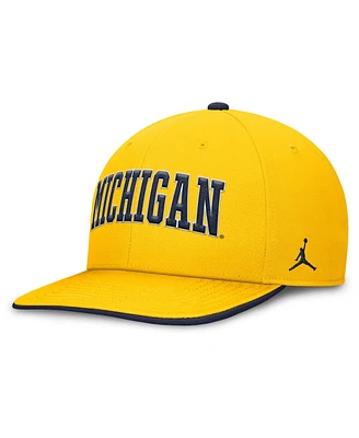 Jordan Men's Maize Michigan Wolverines Athletics Pro Adjustable Hat