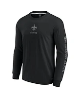 Fanatics Men's Black New Orleans Saints Elements Strive Long Sleeve T-Shirt