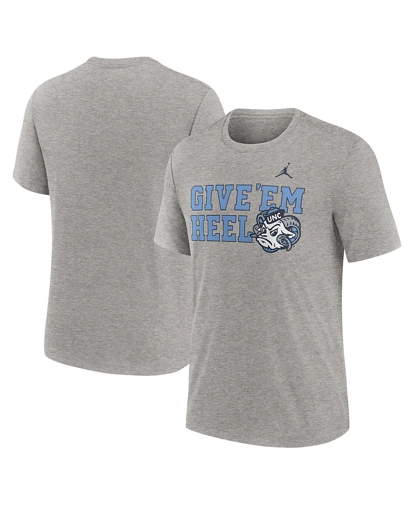 Jordan Men's Heather Gray North Carolina Tar Heels Campus Local Tri-Blend T-Shirt