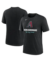 Nike Men's Heather Black Arizona Diamondbacks Logo Tri-Blend T-Shirt