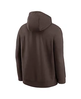 Nike Men's Brown San Diego Padres Logo Club Fleece Pullover Hoodie