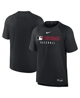 Nike Men's Black Arizona Diamondbacks Authentic Collection Pregame Raglan Performance T-Shirt