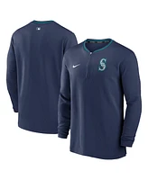 Nike Men's Navy Seattle Mariners Authentic Collection Performance Half-Zip Top