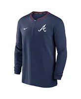 Nike Men's Navy Atlanta Braves Authentic Collection Performance Half-Zip Top