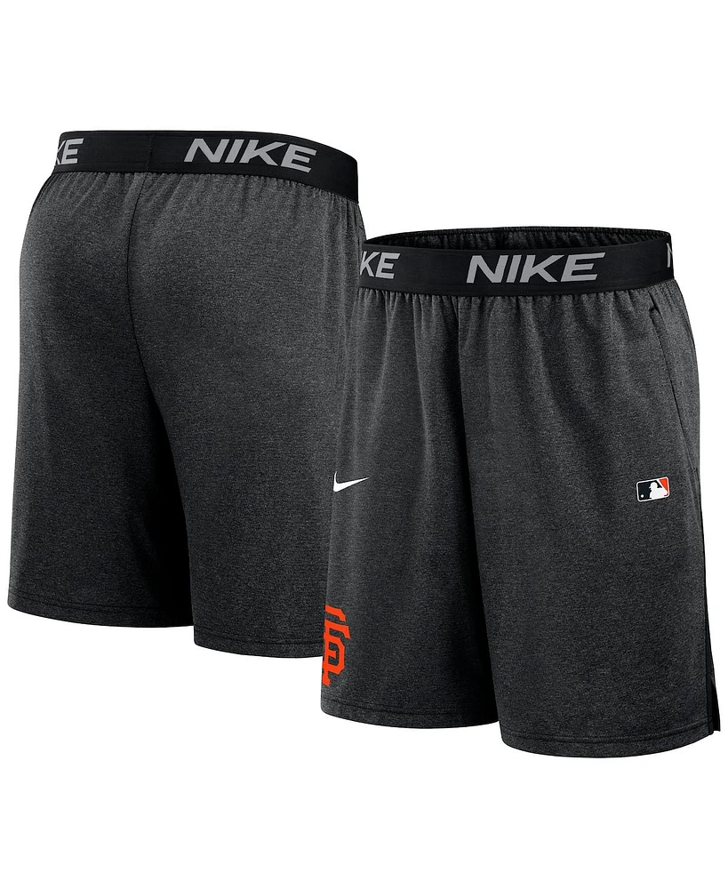 Nike Men's Black San Francisco Giants Authentic Collection Performance Knit Shorts