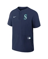 Nike Men's Navy Seattle Mariners Authentic Collection Raglan Short Sleeve Windshirt