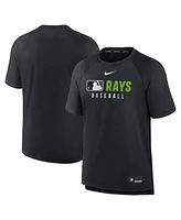 Nike Men's Black Tampa Bay Rays Authentic Collection Pregame Raglan Performance T-Shirt