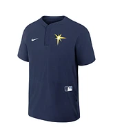 Nike Men's Navy Tampa Bay Rays Authentic Collection Raglan Short Sleeve Windshirt
