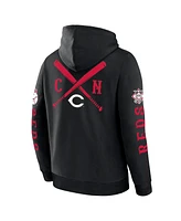 Fanatics Men's Black Cincinnati Reds Big City Legacy Fleece Pullover Hoodie