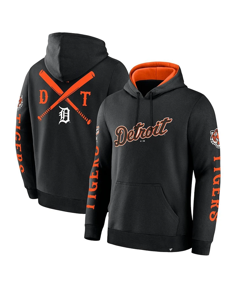 Fanatics Men's Black Detroit Tigers Big City Legacy Fleece Pullover Hoodie