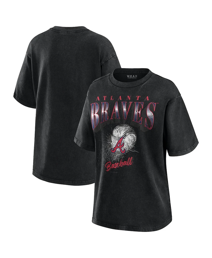 Wear by Erin Andrews Women's Charcoal Atlanta Braves Boyfriend T-Shirt