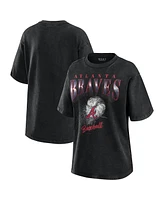 Wear by Erin Andrews Women's Charcoal Atlanta Braves Boyfriend T-Shirt