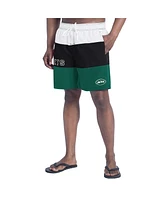 G-iii Sports by Carl Banks Men's Green/Black New York Jets Sunrise Volley Swim Shorts